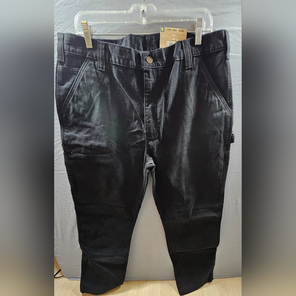 NWT Carhartt Carpenter Cargo Pants Men's Size 38x32 Black Relaxed Fit